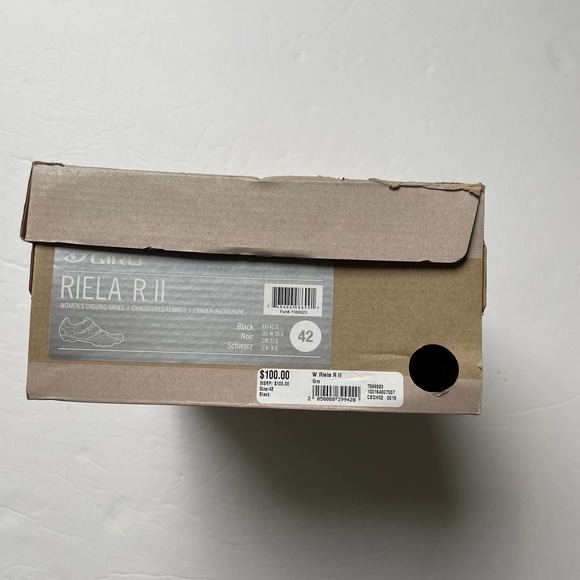 NIB Giro Riela R II Spin Outdoor Cycling Shoes Black Gray Never worn or Clipped - Picture 6 of 7